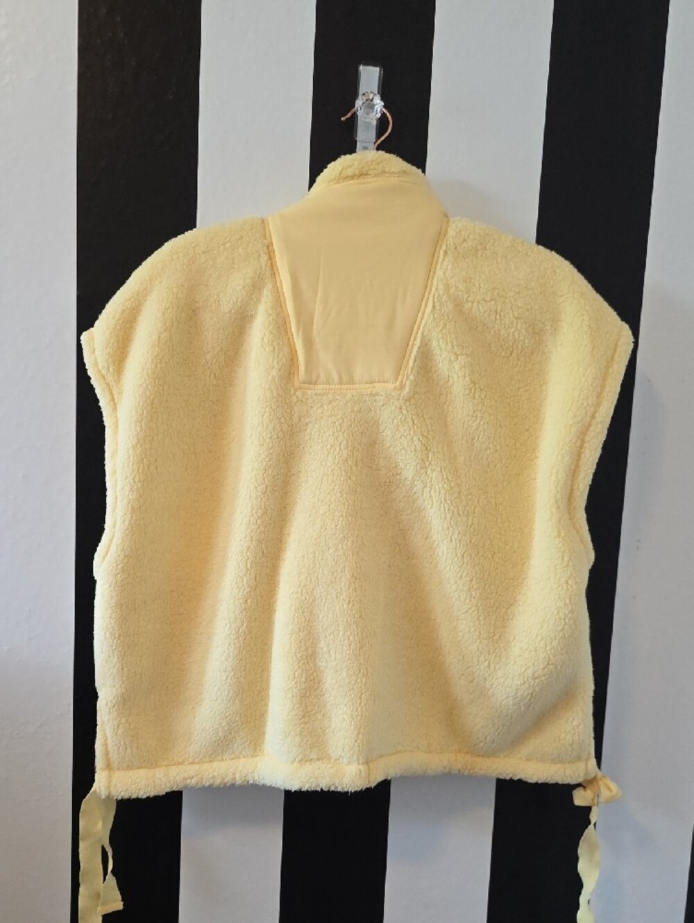 Altar'd State Pale Yellow Sherpa Vest - Picture 4 of 4